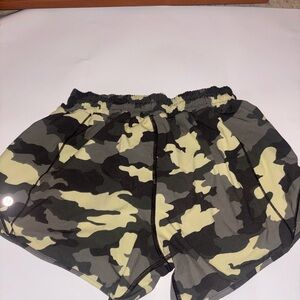 lululemon athletica Camo Run Shorts in Green, Black and Gray